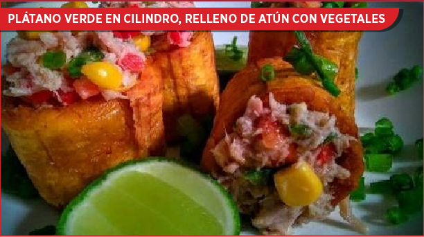 platano relleno de atun