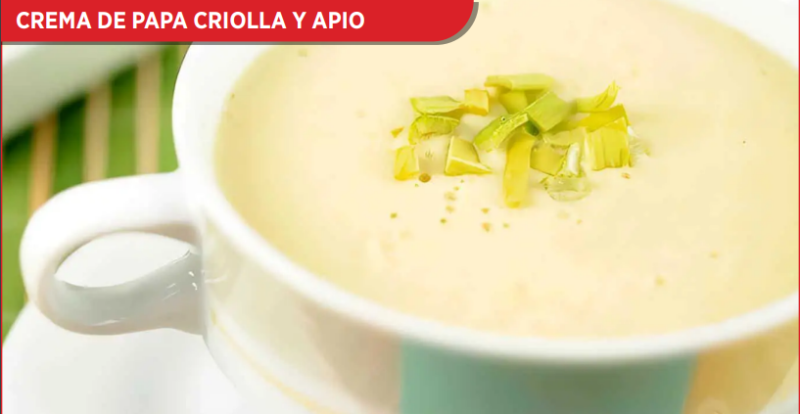Crema de papa criolla y apio